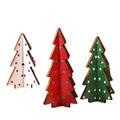 Christmas tree shaped wooden ornaments