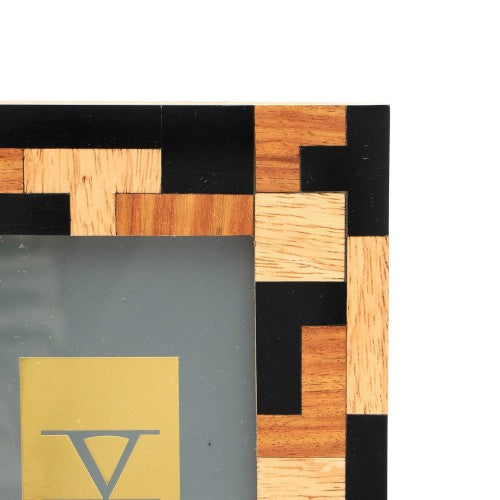 Black Resin With Sheesham & Mango Wood Photo Frame