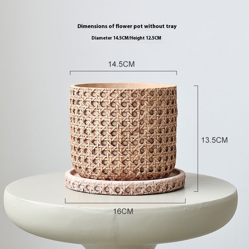 Woven Bamboo Plant Pot