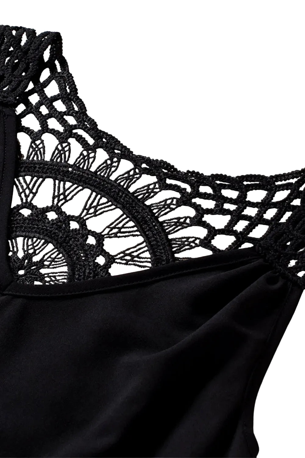 Black Bohemian Crochet top