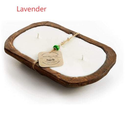 Wooden Basin Candle