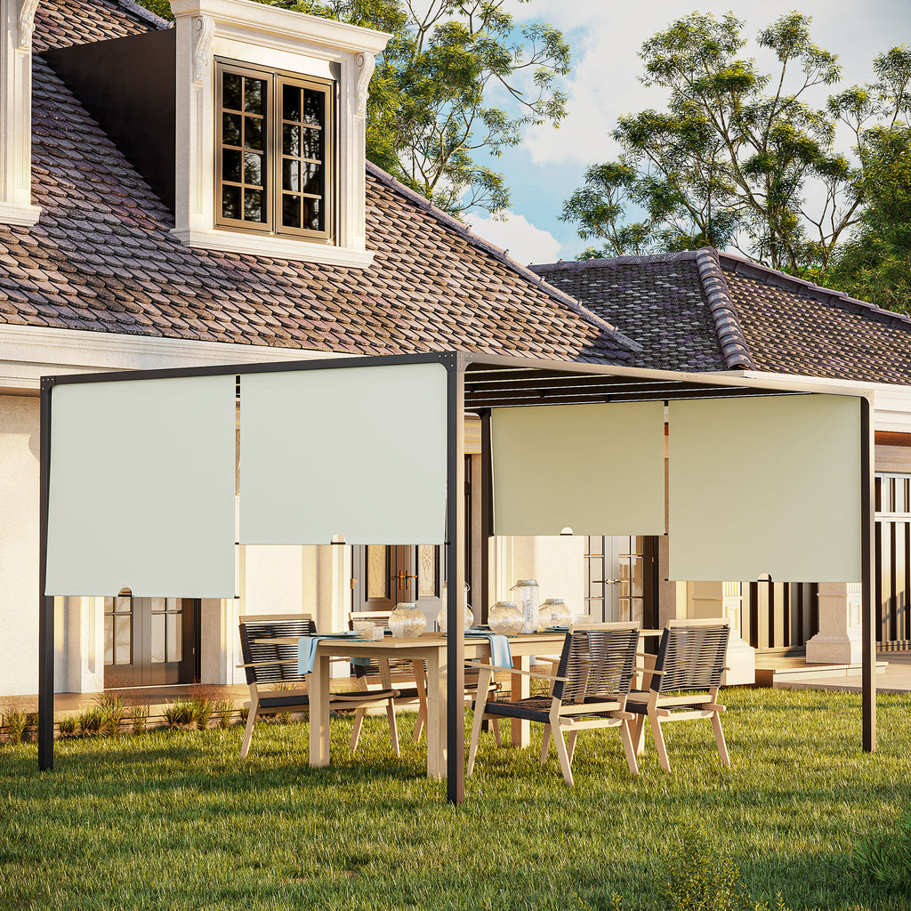 3 X 4m Outdoor Garden Pergola - Cream White