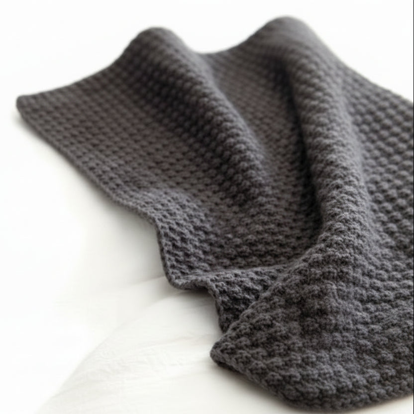 Nordic Fringed Knit Ball Blanket