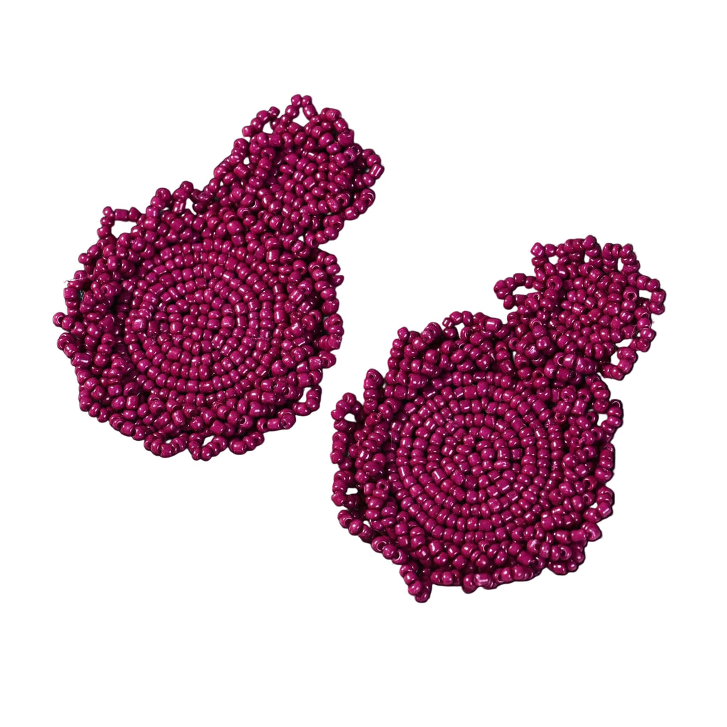 Hand Woven Rice Bead Earrings