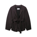Women's Linen Waist Belt Kimono-style Outerwear + Linen Balloon Pants