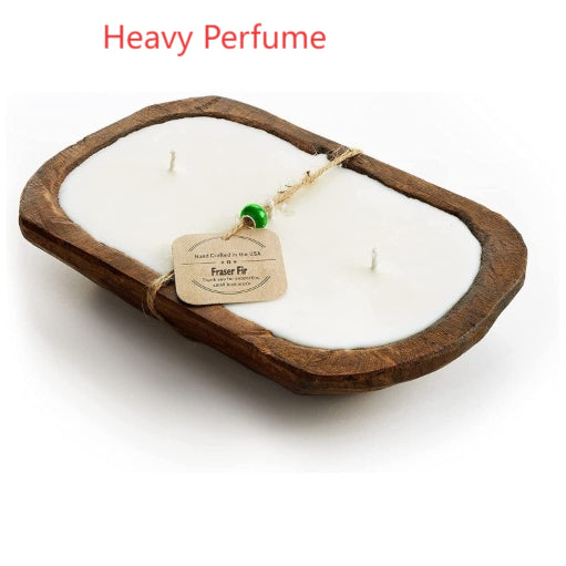 Wooden Basin Candle