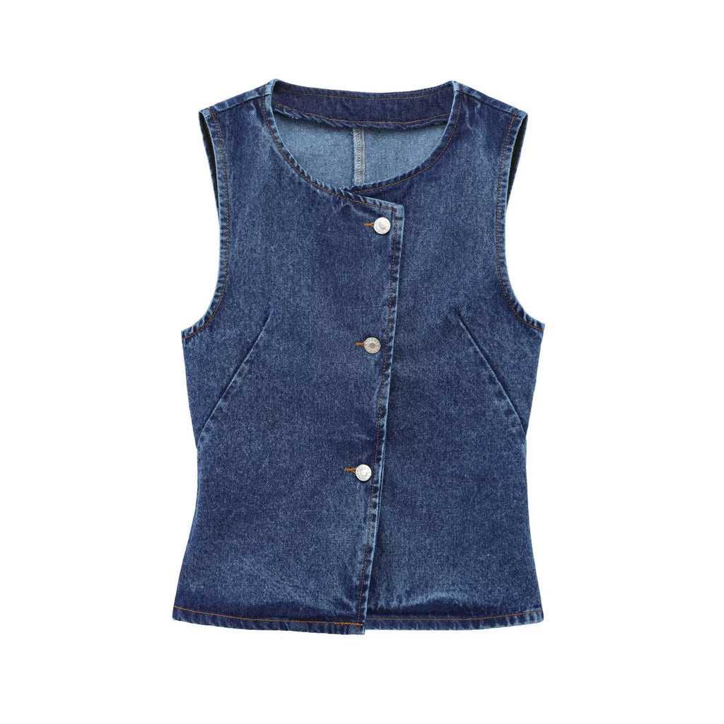Denim Waist Coat and Jeans