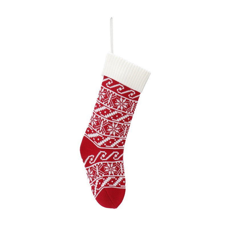 Red and Green Wool Stocking