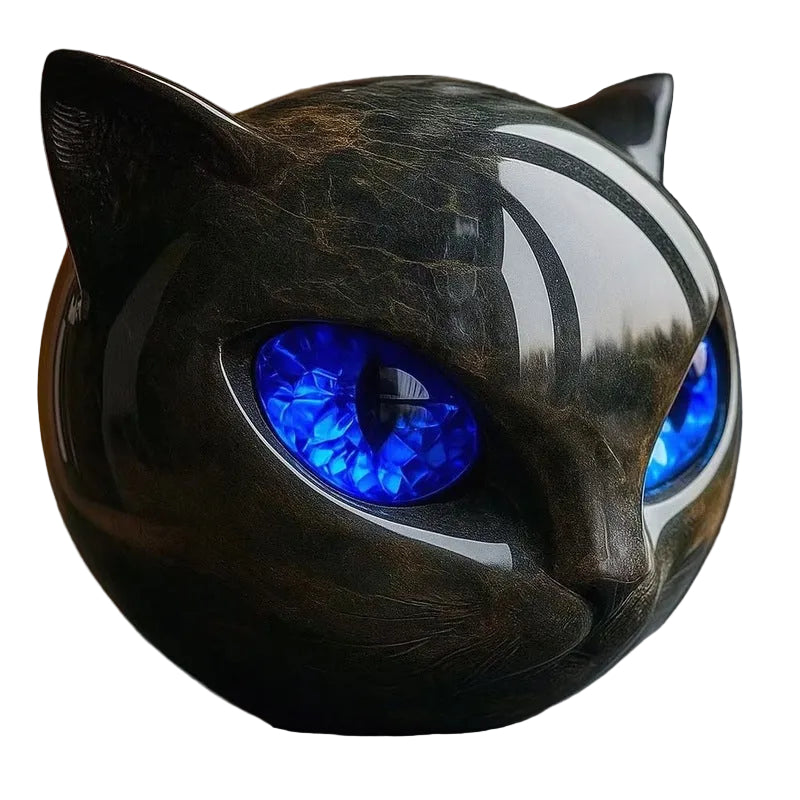 Black Cat Stone Statue