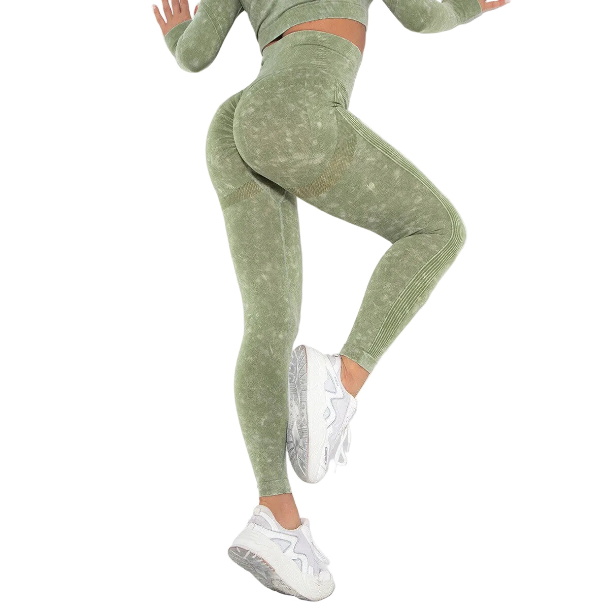 Tie-dye High Waist Seamless Yoga Set