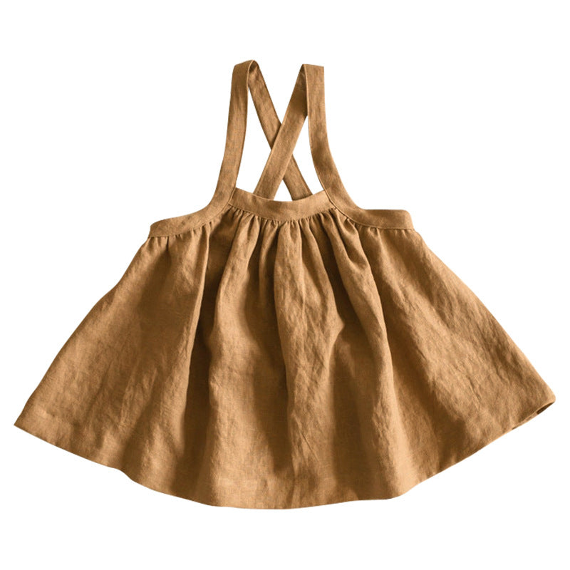 French Style Cotton And Linen Blend Dress