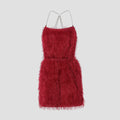 Tassel sexy backless chain dress