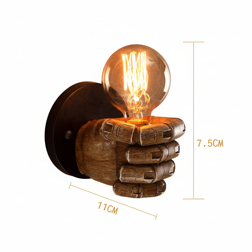 Fist Resin Wall Lamp