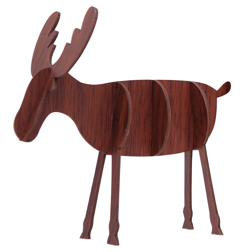 Wooden Crafts Christmas Elk Ornaments