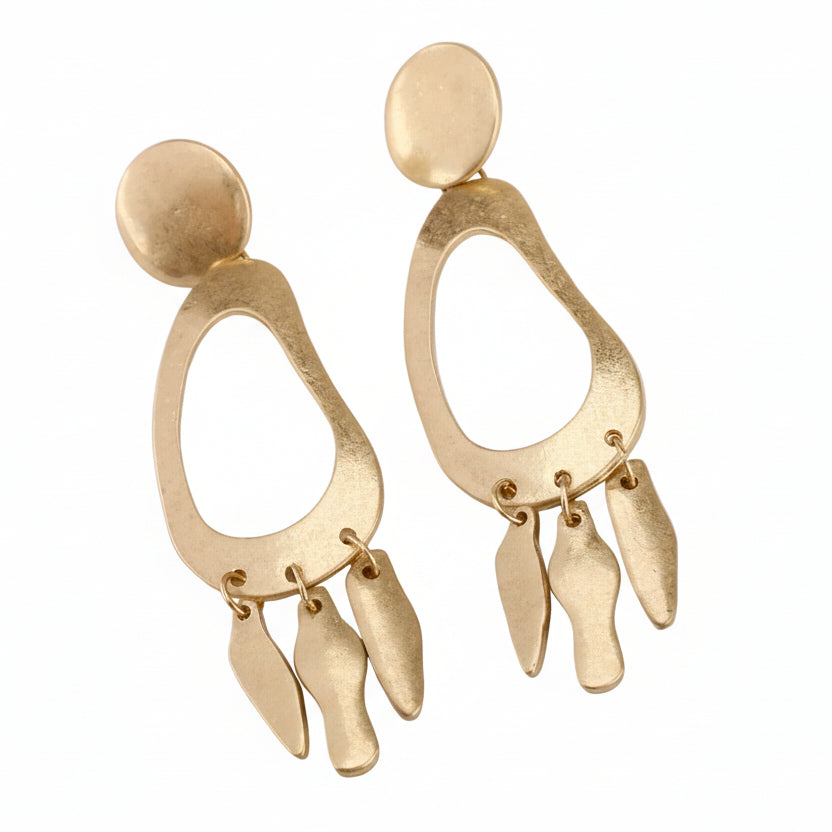 Gold Abstract Earrings