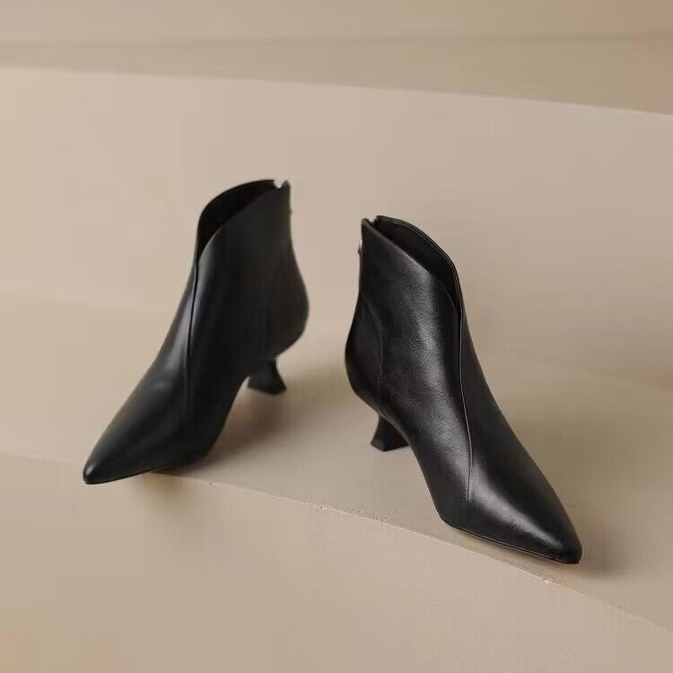 French-style Kitten-heeled Chic Ankle Boots