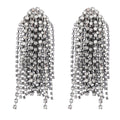 Rhinestone Tassel Earrings
