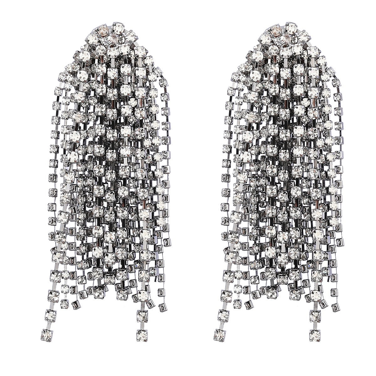 Rhinestone Tassel Earrings