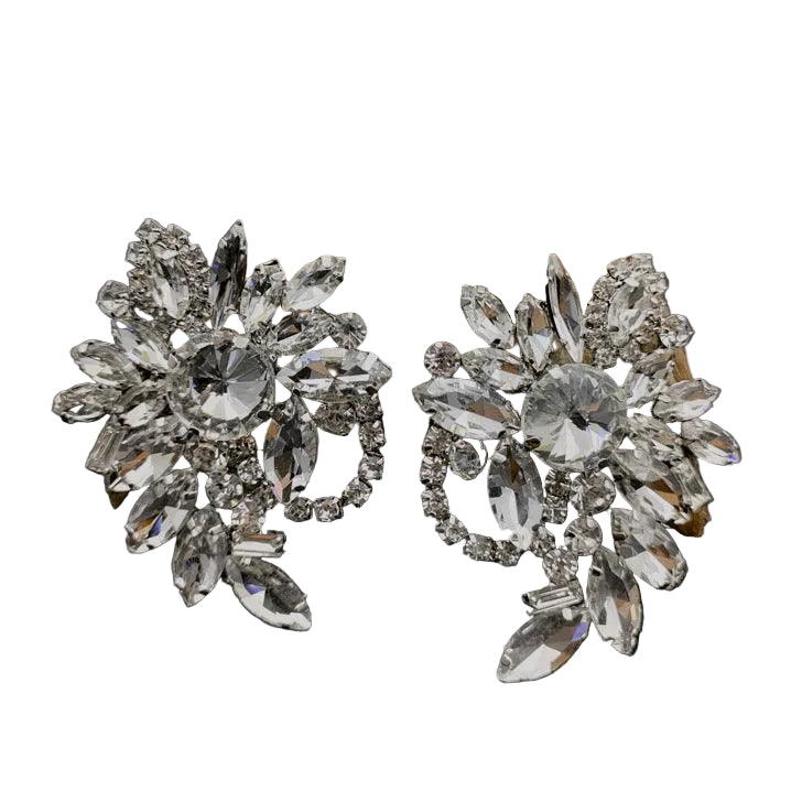 Water Diamond Zircon Flower Earrings