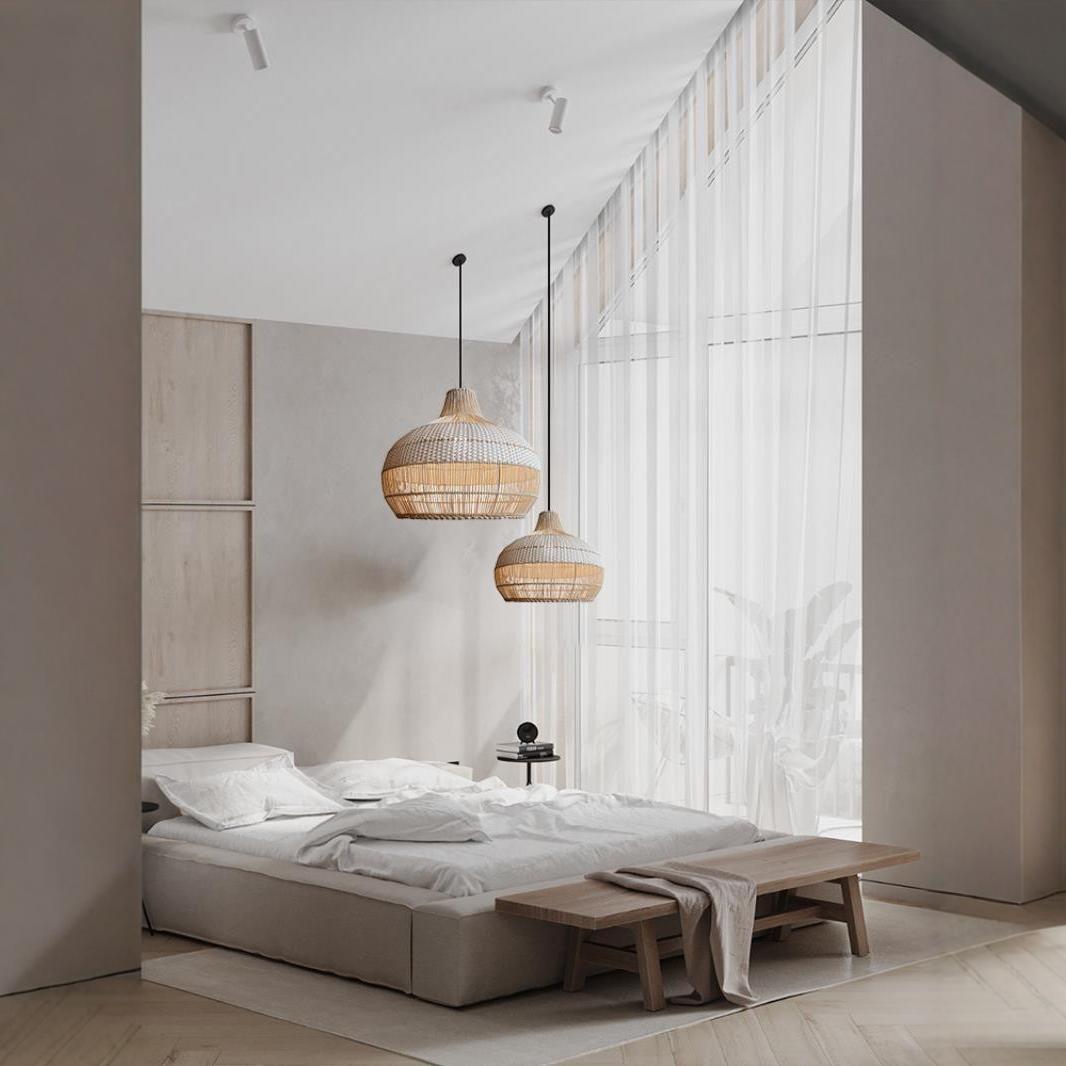 Rattan Living Room Chandelier Pastoral