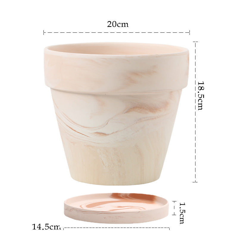 Gradient Macchiato Red And White Pottery