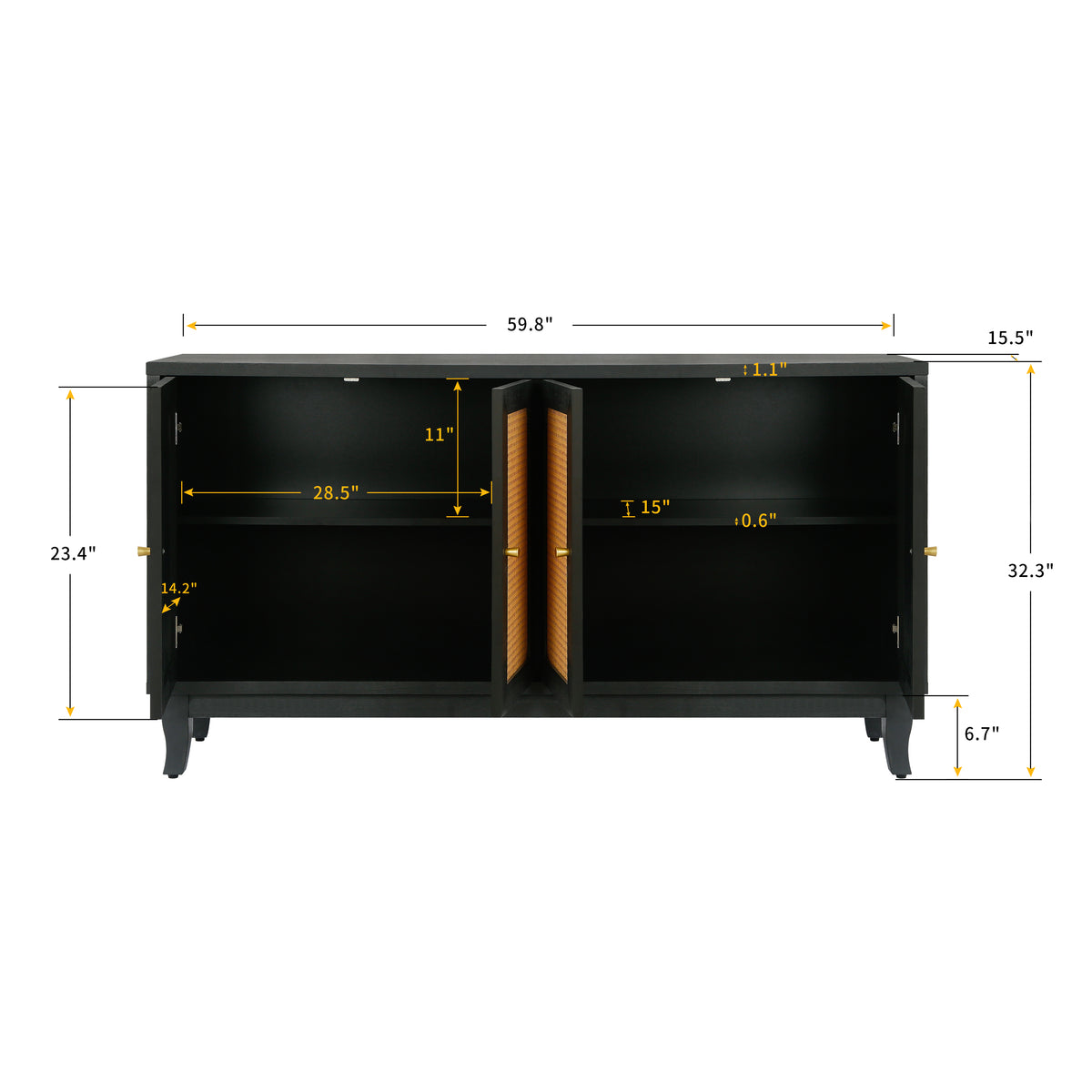 Rattan Sideboard