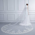 Long Trailing Lace Veil