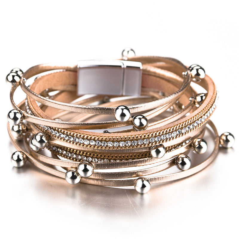 Multi-Layer Pu Leather Bracelet