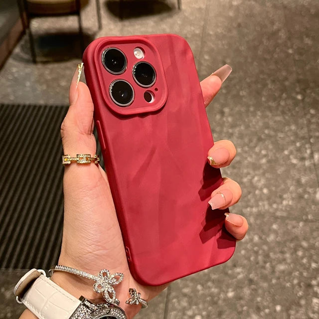 Fold Wrinkle Phone Case For iPhone