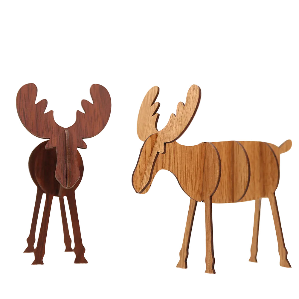 Wooden Crafts Christmas Elk Ornaments