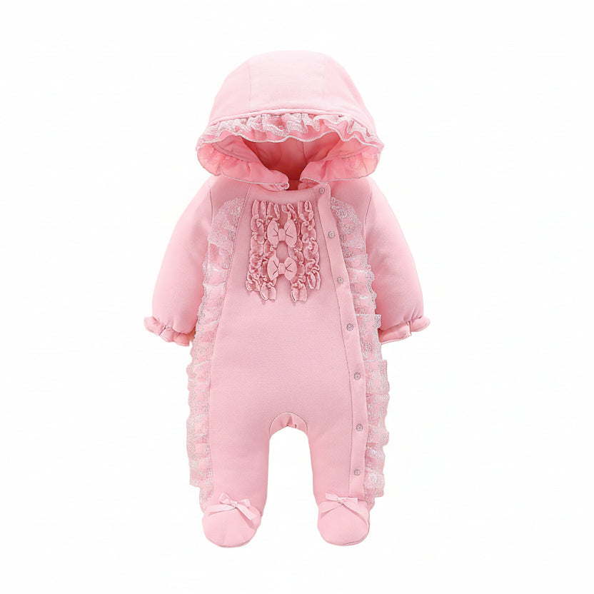 Baby hooded romper