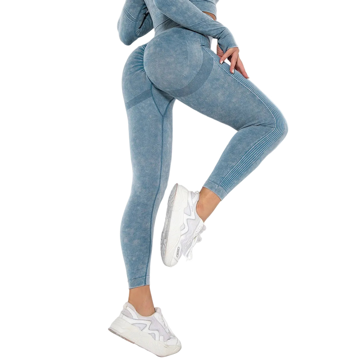 Tie-dye High Waist Seamless Yoga Set