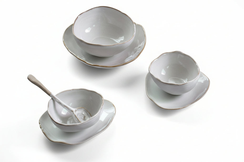 Irregular ceramic dinner plates