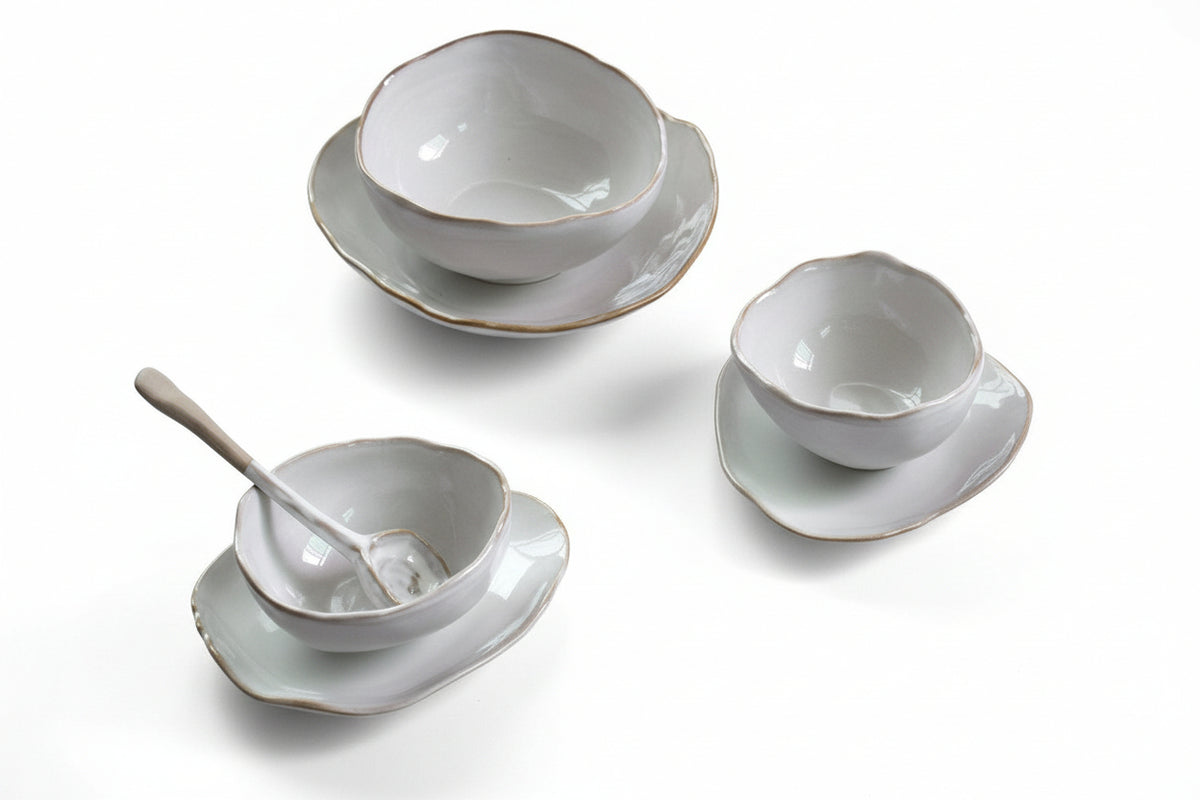 Irregular ceramic dinner plates