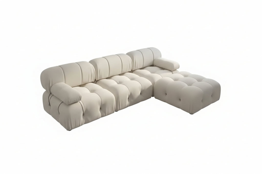 Fabric Buckle Design Sofa