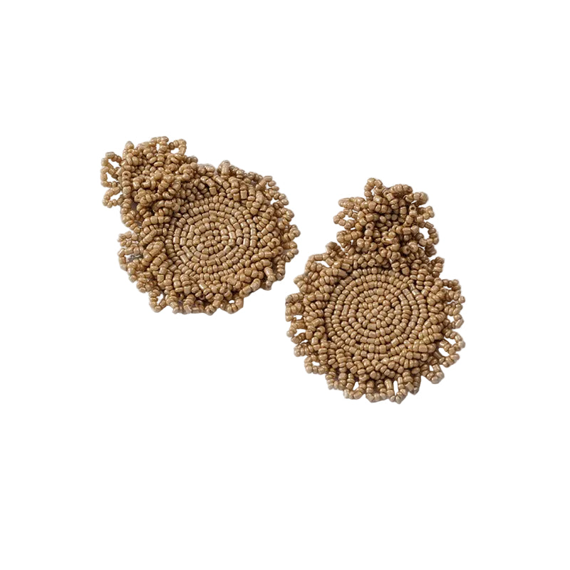 Hand Woven Rice Bead Earrings