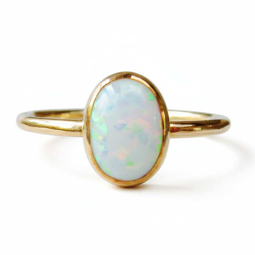 Gold Opal Ring For Women