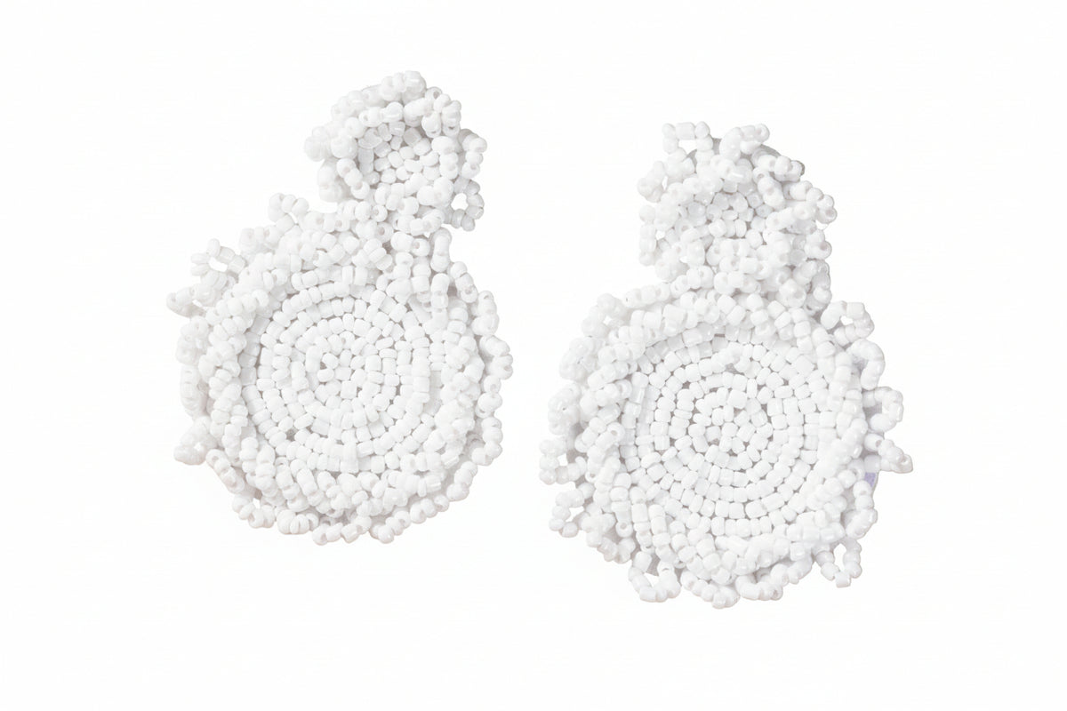 Hand Woven Rice Bead Earrings