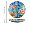 Underglaze ceramic steak western plate