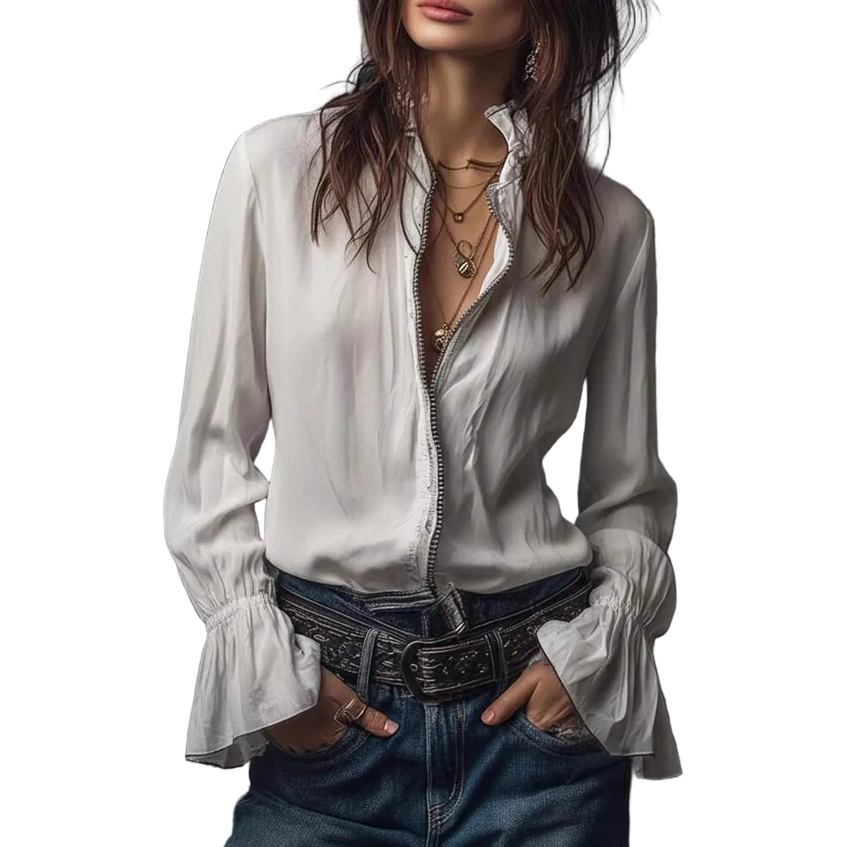 Ruffle Sleeve Shirt