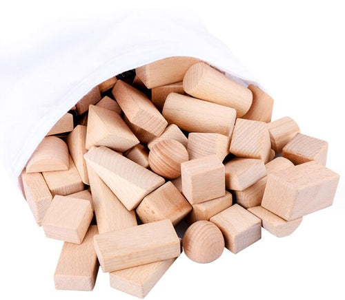 100 Beech Wood Blocks