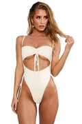One Piece Bandage Swimsuit Sports Bikini Swimwear