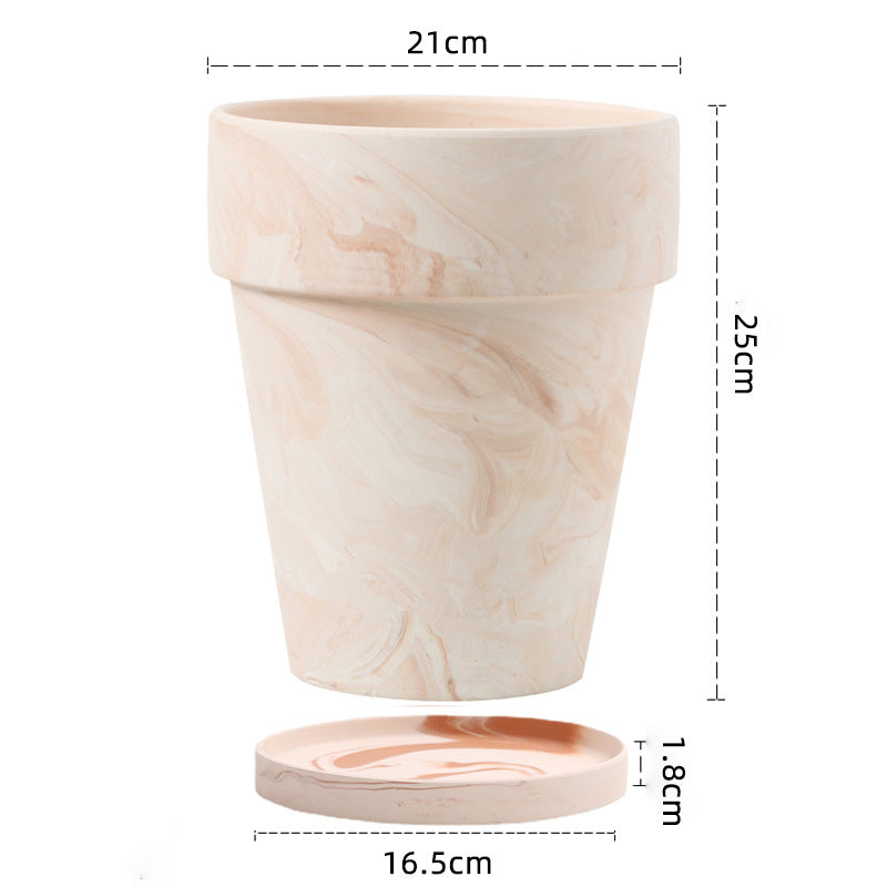 Gradient Macchiato Red And White Pottery