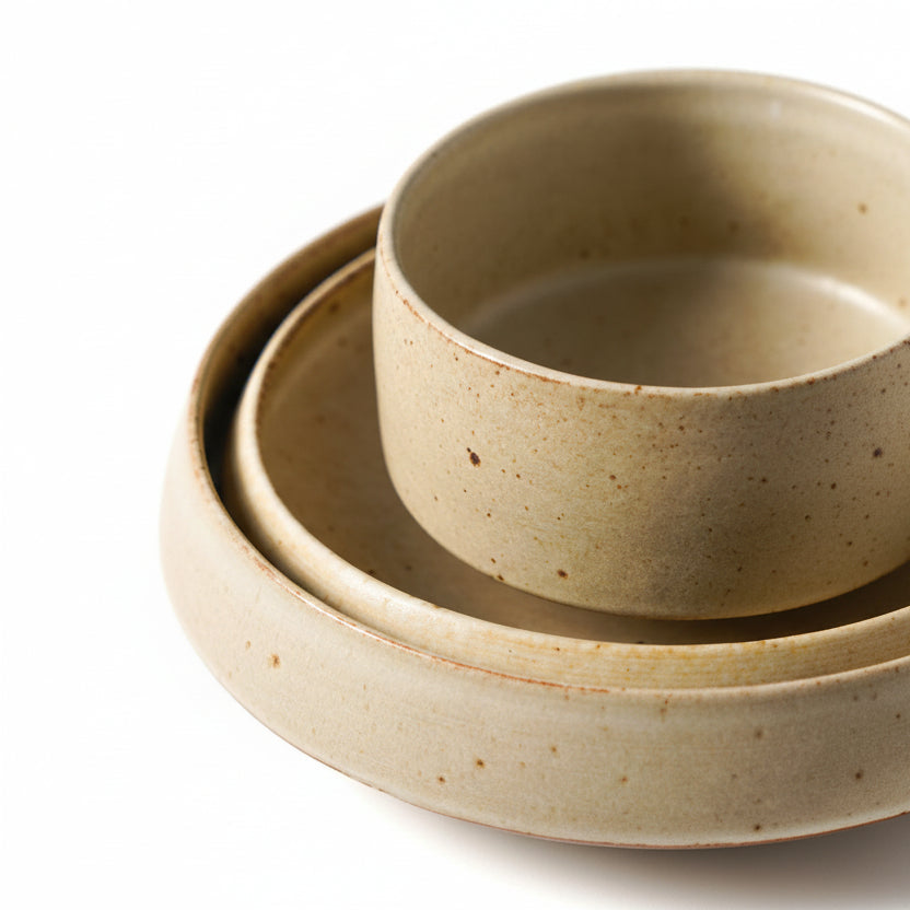 Japanese Style Rough Pottery Plate Retro Style
