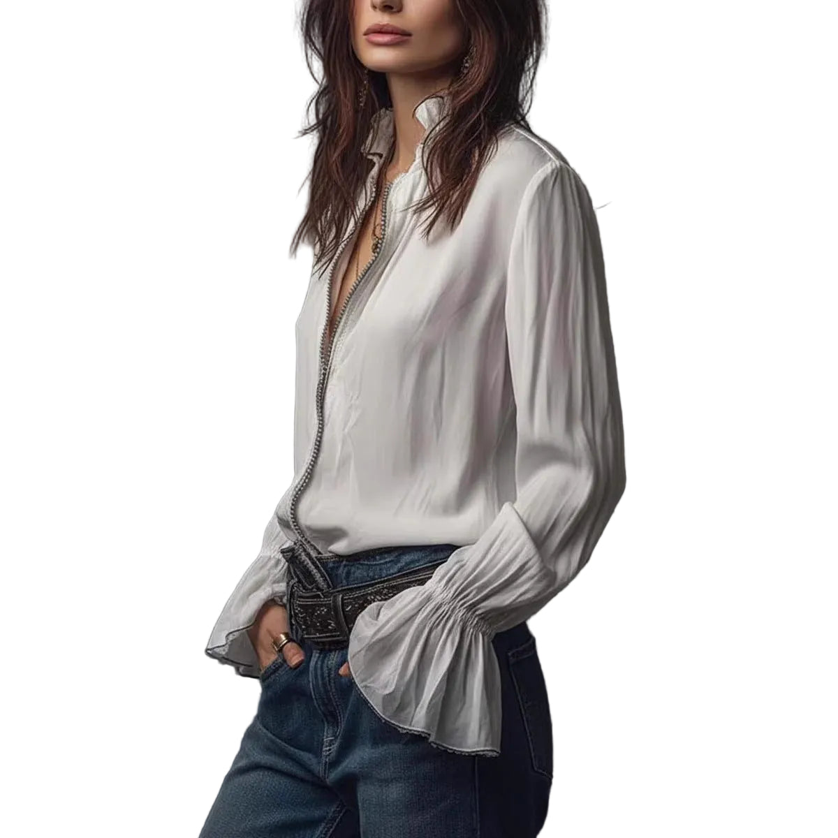 Ruffle Sleeve Shirt