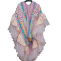 Embroidered Rainbow Shawl