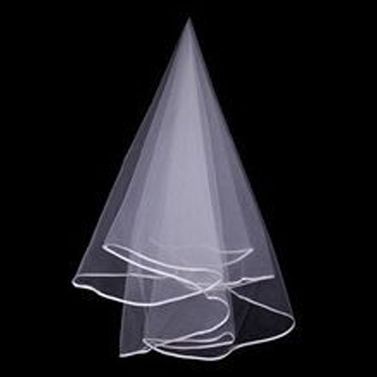 bride wedding veil single 1.5 Satin net wrapping wedding headdress