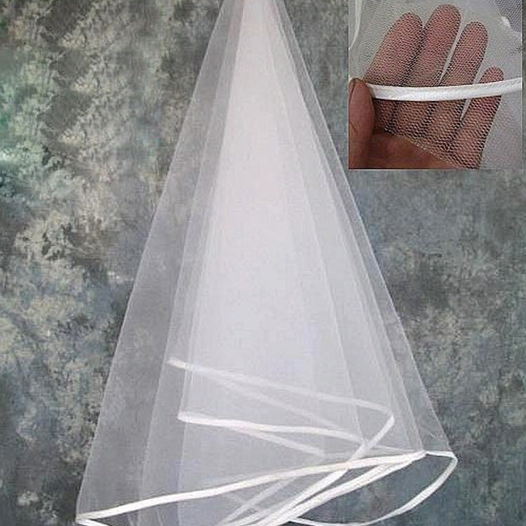 bride wedding veil single 1.5 Satin net wrapping wedding headdress