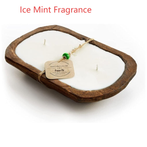 Wooden Basin Candle