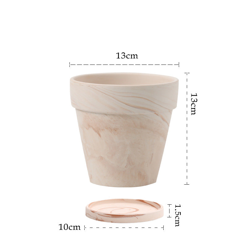 Gradient Macchiato Red And White Pottery
